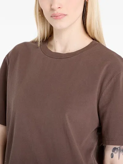 A.p.c. Crew-neck T-shirt In Brown