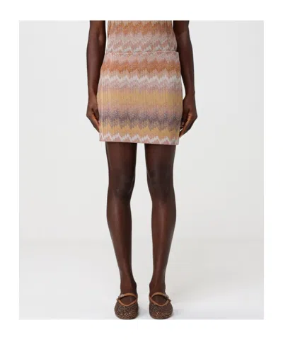 Missoni Chevron-pattern Mini Skirt In Multi