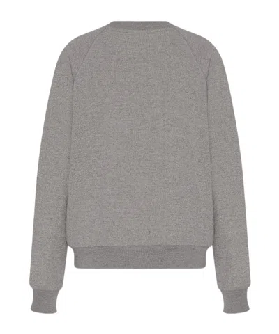 The Row Eulalia French Terry Cashmere Sweatshirt In Gray