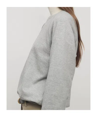The Row Eulalia French Terry Cashmere Sweatshirt In Gray