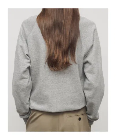 The Row Eulalia French Terry Cashmere Sweatshirt In Gray