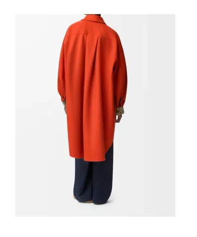 Loewe Long-sleeved Coat In Red