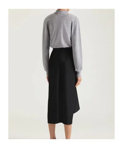 Givenchy Draped Sweater In Wool In Gray