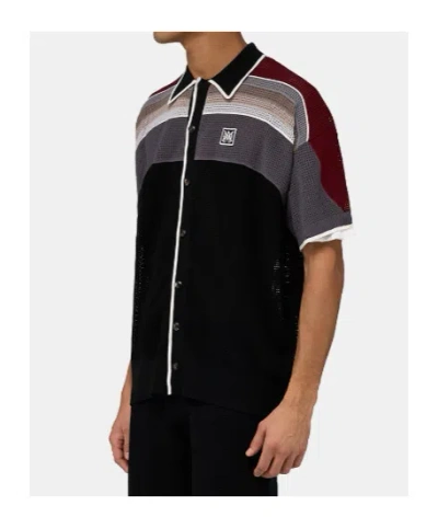 Amiri Men & Apos;s Knit Ma Icon Applique Short-sleeve Shirt In Black