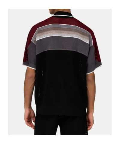 Amiri Men & Apos;s Knit Ma Icon Applique Short-sleeve Shirt In Black