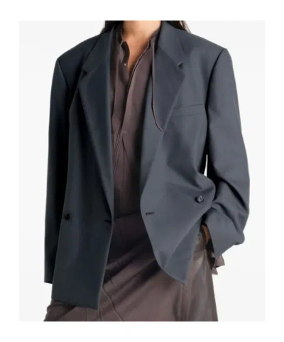 Lemaire Double-breasted Tailored Blazer In Blue