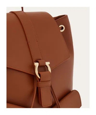 Ferragamo Medium Backpack In Brown