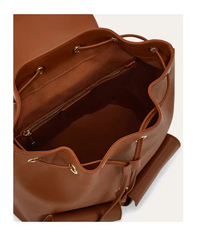 Ferragamo Medium Backpack In Brown
