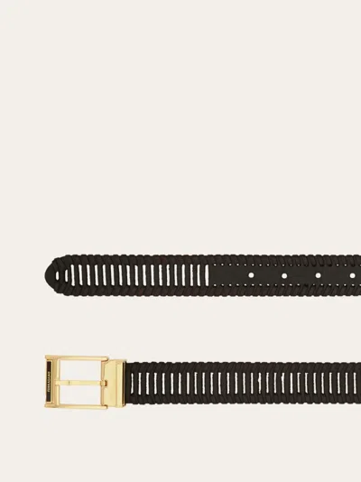 Ferragamo Adjustable Belt In Neutral
