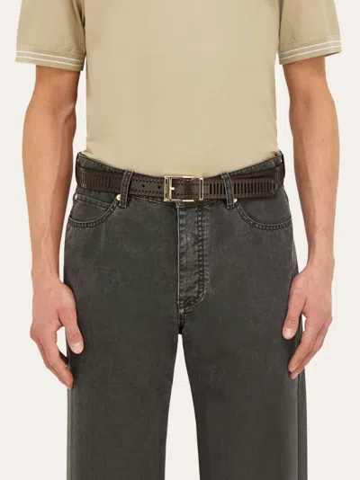 Ferragamo Adjustable Belt In Neutral