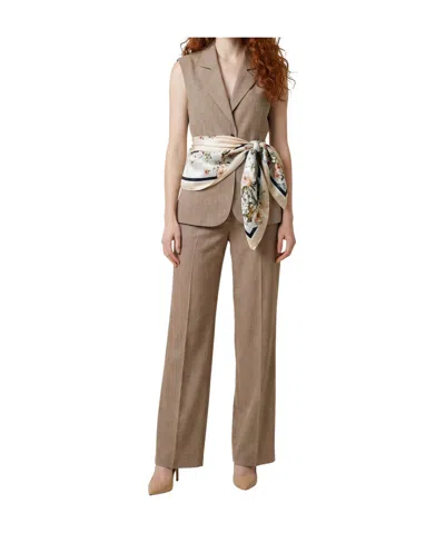 Liu •jo Single-breasted Vest In Brown