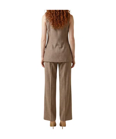 Liu •jo Single-breasted Vest In Brown