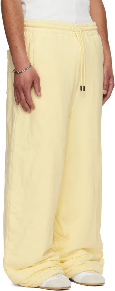 Lu'u Dan Thickened Bontans Drawstring Sweatpants In Yellow