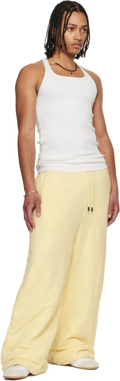 Lu'u Dan Thickened Bontans Drawstring Sweatpants In Yellow