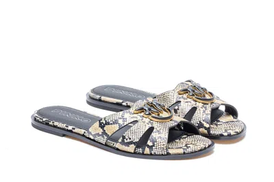 Pinko Python Milly Sandals In Gold