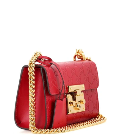 Shop Gucci Padlock Small Shoulder Bag In Hiliscus Red