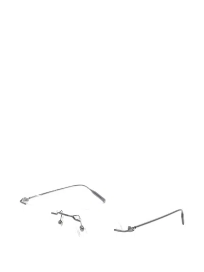 Montblanc Round-frame Glasses In Silver