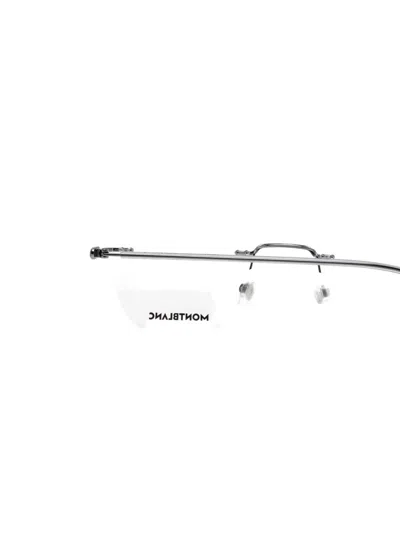 Montblanc Round-frame Glasses In Silver