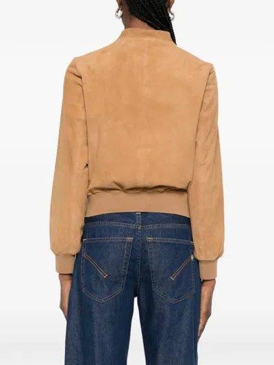 Bully Leather Jacket In Brown