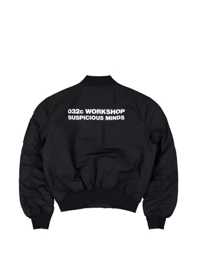 032c Zip-up Bomber Jacket In Black