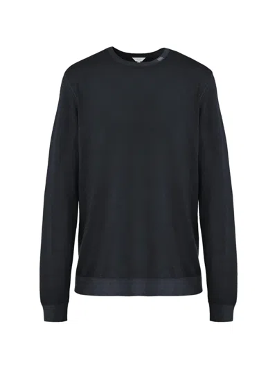 Malo Crew Neck Knitted Sweater Long Sleeves In Black