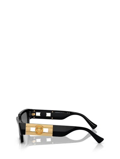 Versace Womens Black Ve4459 Rectangular-frame Acetate Sunglasses In Black