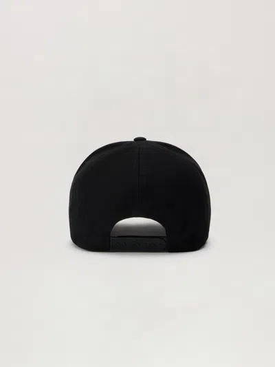Palm Angels Logo Baseball Cap Curved Brim Design In Black