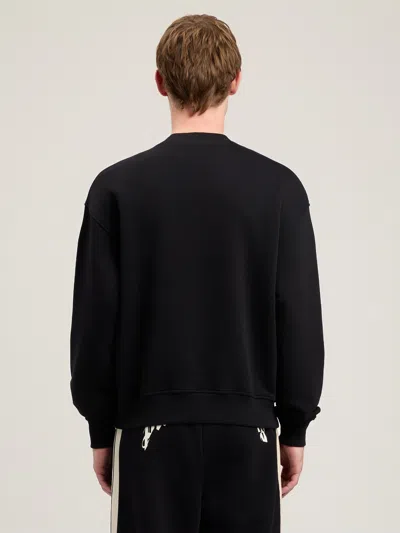 Palm Angels Textured Bear Graphic Sweatshirt In Black