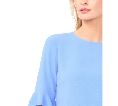 Cece Bow Sleeve Button-up Top In Black