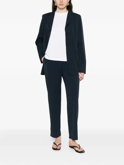 Max Mara Flap-pocket V-neck Jacket In Blue