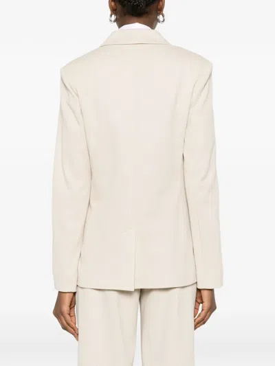 Max Mara Double-breasted Pocket Jacket In Neutral