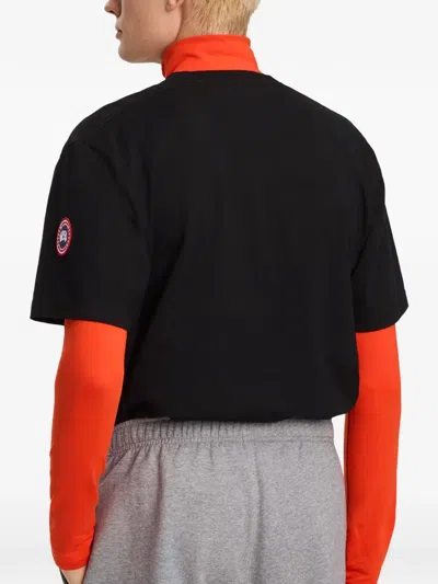 Canada Goose Logo Patch T-shirt In Black