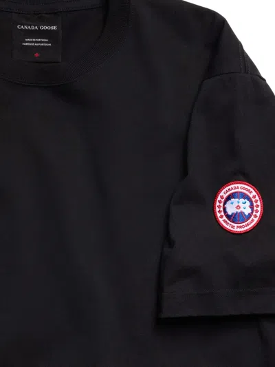 Canada Goose Logo Patch T-shirt In Black