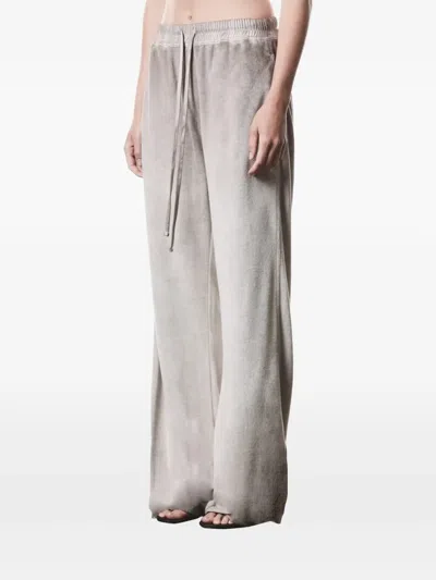 Thom Krom Elasticated Drawstring Pants In Gray