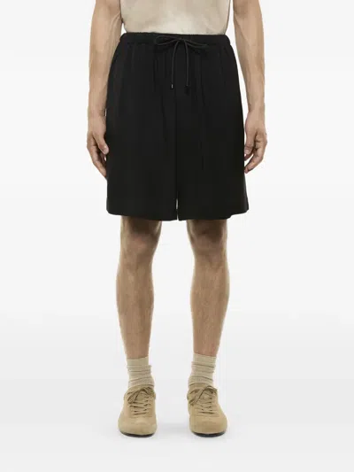 Laneus Drawstring Embroidered Shorts In Neutral
