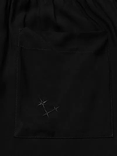 Laneus Drawstring Embroidered Shorts In Neutral