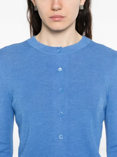 Bompard Buttoned Cardigan In Blue