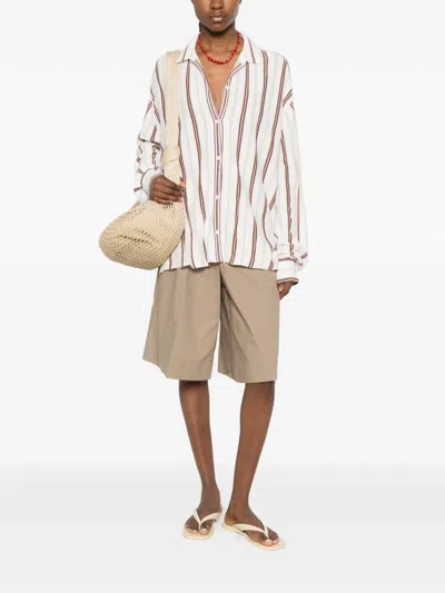 Bompard Striped Button Shirt In Multi