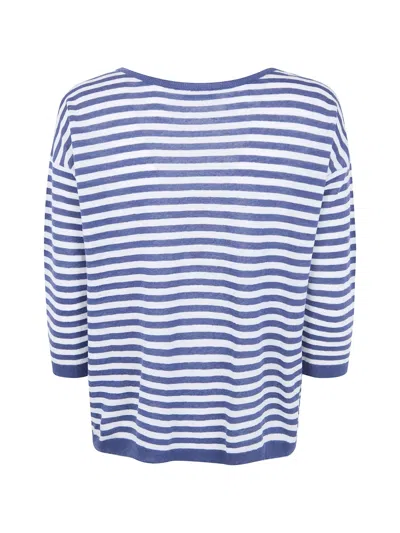 Base Striped-pattern Sweater In Blue