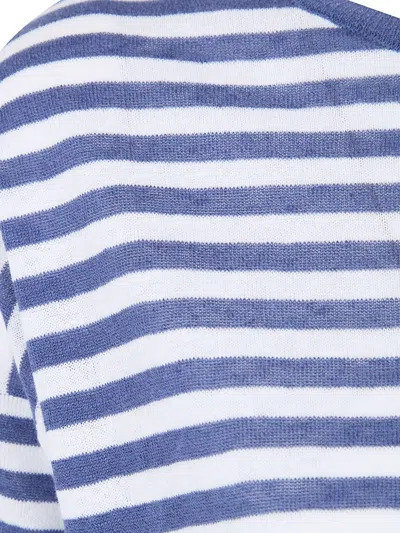 Base Striped-pattern Sweater In Blue