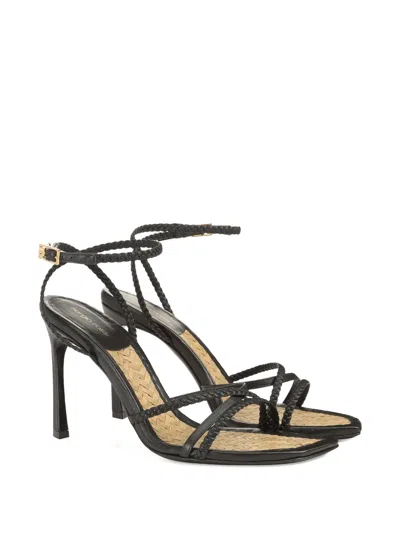 Sergio Rossi Braid Sandals In Black