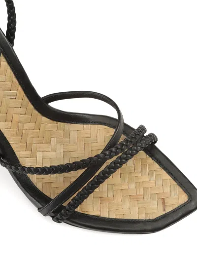 Sergio Rossi Braid Sandals In Black