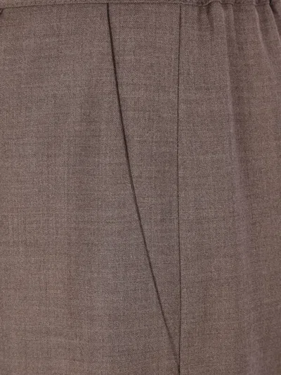 Dušan Elasticated Wool Trousers In Brown