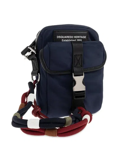 Dsquared2 Heritage Shoulder Bag In Blue