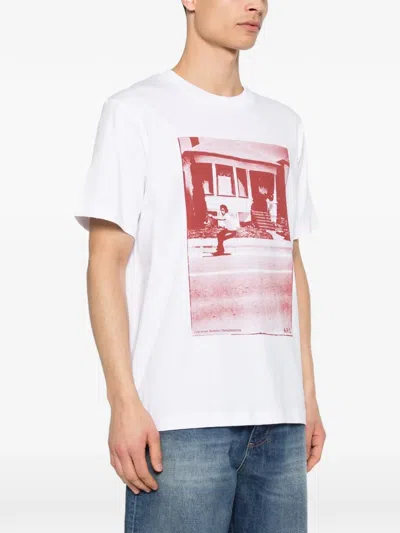 A.p.c. White Crew Neck T-shirt In White