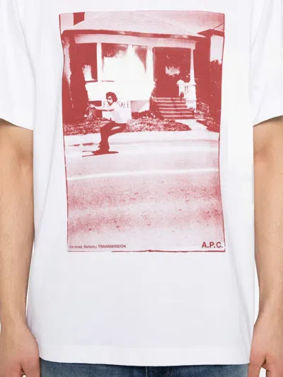 A.p.c. White Crew Neck T-shirt In White