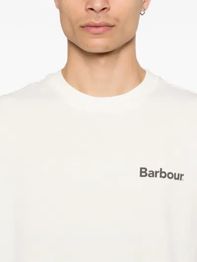 Barbour Logo-print T-shirt In Neutral