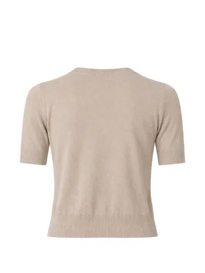 Arch4 Buttoned Knitted Top In Neutral