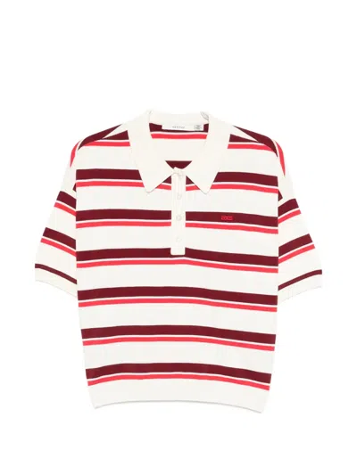 Gestuz Taia Short Sleeve Polo Pullover In Multi