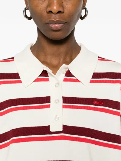 Gestuz Taia Short Sleeve Polo Pullover In Multi